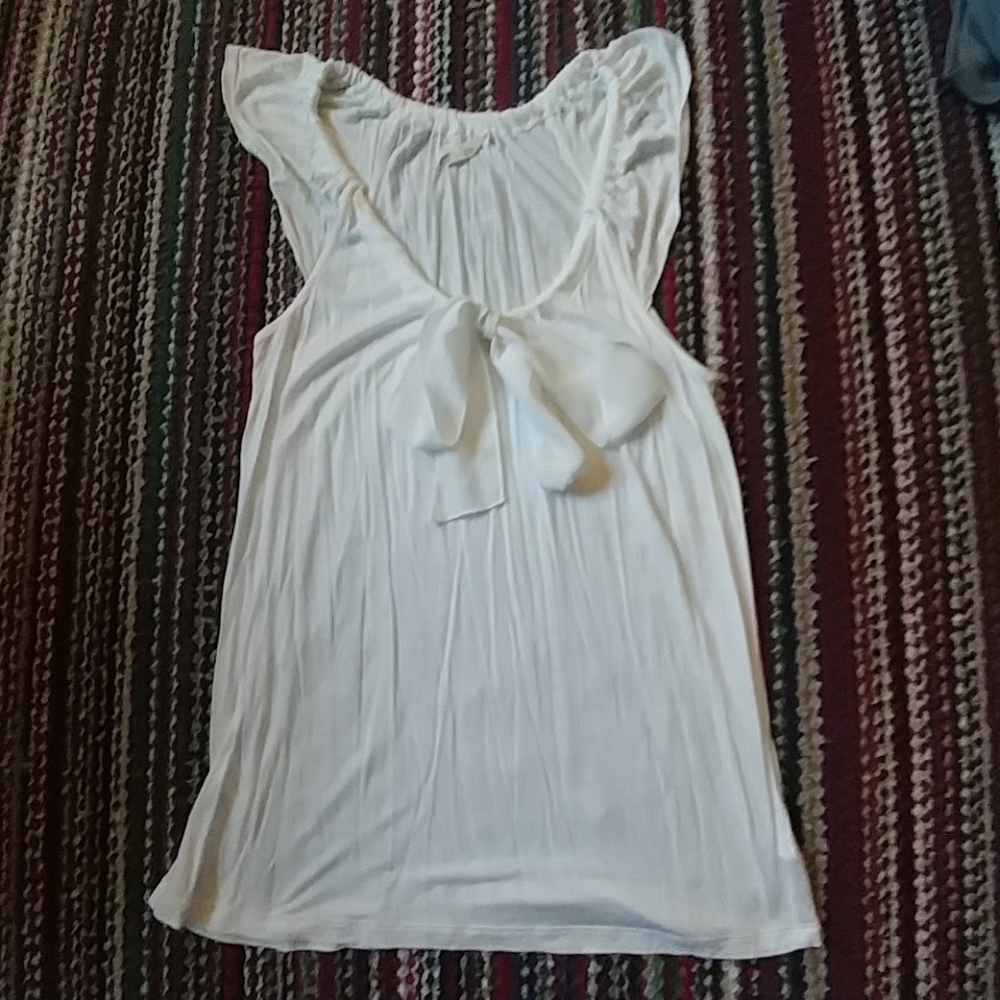 Cream Ruffle Blouse